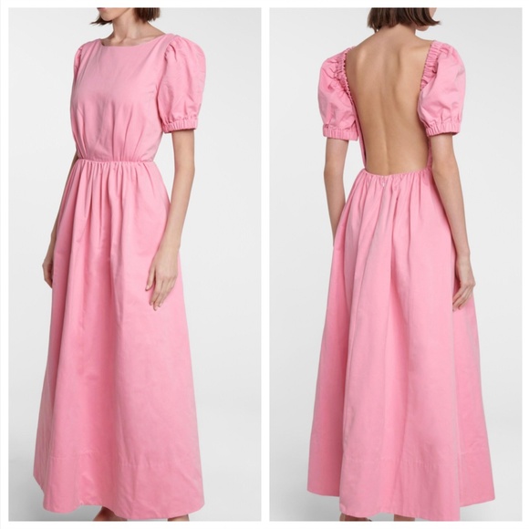 STAUD Dresses & Skirts - STAUD Alix Cotton-Blend Faille Maxi Dress - Baby Pink